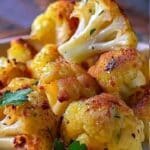 Coliflor de ajo con queso parmesano