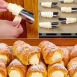 Croissants Rellenos de Crema Pastelera