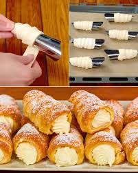 Croissants Rellenos de Crema Pastelera