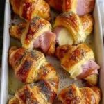 Croissants de Jamón y Queso al Horno