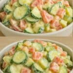 Ensalada Cremosa de Pepino con Verduras
