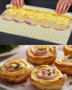 Hojaldre con Queso y Jamón: Receta Clásica y Fácil 2 Hojaldre con Queso y Jamón