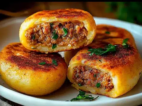Las papas rellenas con carne