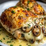 Pollo Relleno de Champiñones