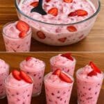Postre de yogur de fresa al minuto