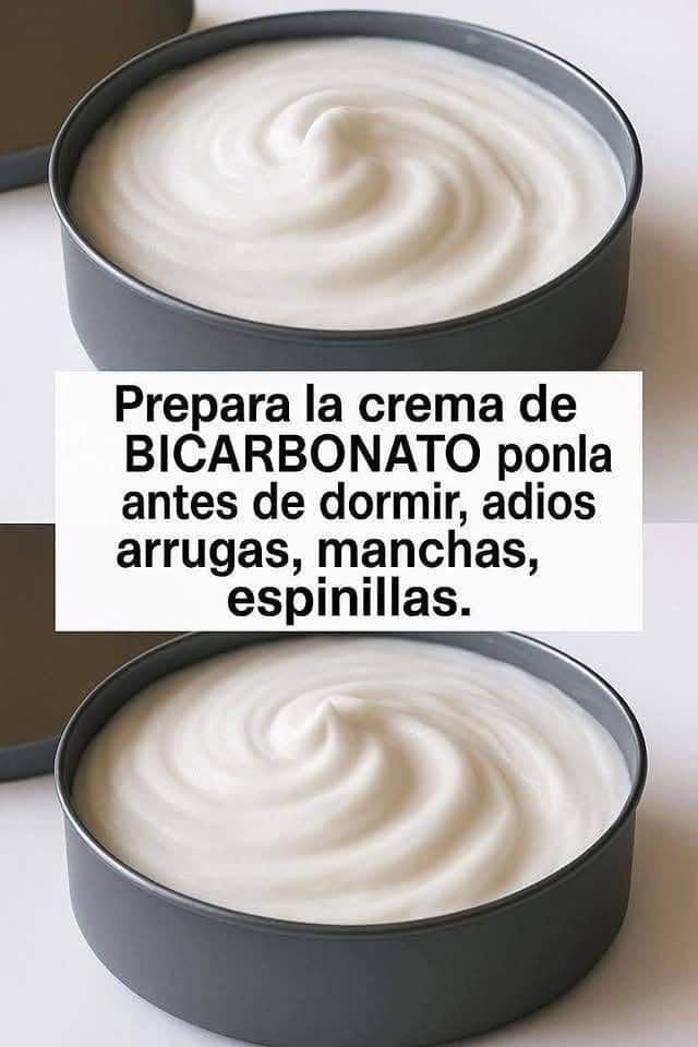 Prepara la crema de bicarbonato
