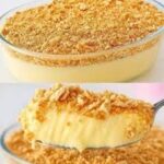 Pudín de Vainilla Cremoso con Crumble de Galletas