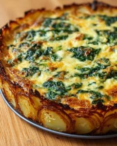 Tarta de Espinaca y Queso con Masa de Papa: Receta Casera 2 Tarta de Espinaca y Queso con Masa de Papa