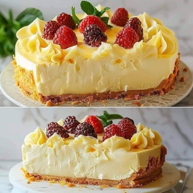 Tarta de Queso con Chocolate Blanco y Frambuesas