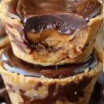 Tazas de Chocolate con Mantequilla de Maní