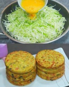 Tortitas de Repollo Caseras: Receta Fácil y Rápida 2 Tortitas de Repollo