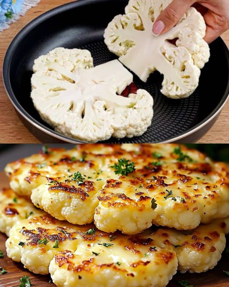 Filetes de coliflor con queso