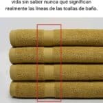 Las líneas de las toallas de baño