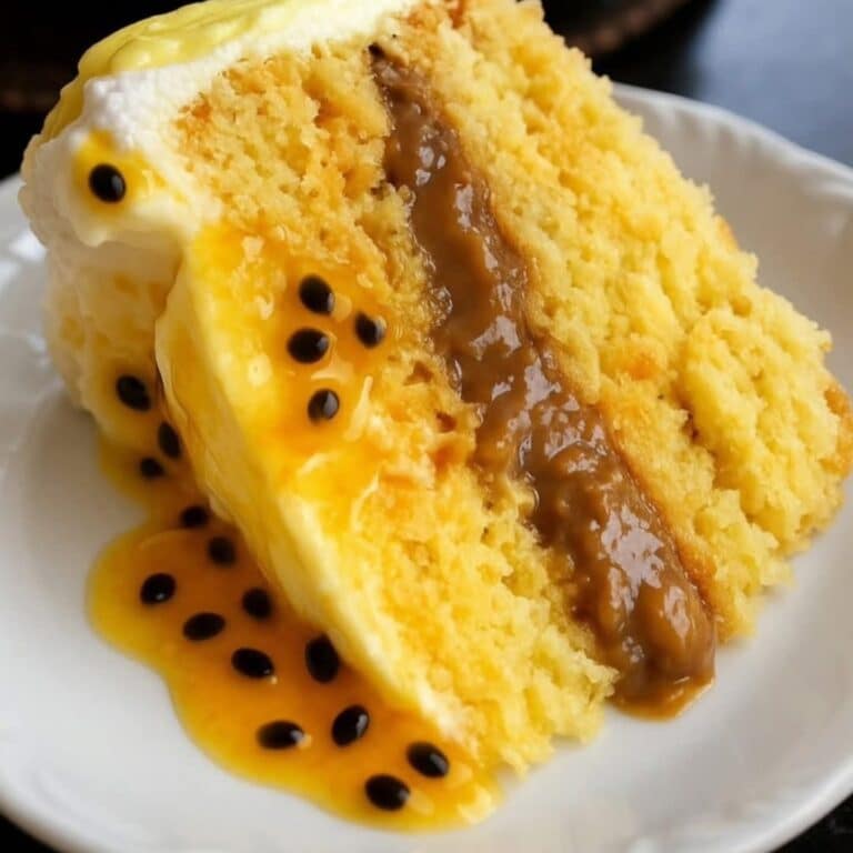 Pastel de Maracuyá con Dulce de Leche