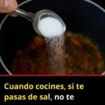 Te pasaste de sal al cocinar