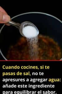 ¿Te pasaste de sal al cocinar? Soluciones para equilibrar tu plato 2 Te pasaste de sal al cocinar