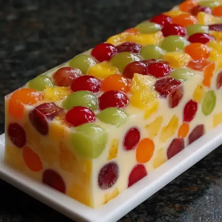 gelatina mosaico de frutas