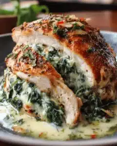 POLLO RELLENO CON ESPINACA Y QUESO: RECETA FÁCIL Y DELICIOSA 2 POLLO RELLENO CON ESPINACA Y QUESO: RECETA FÁCIL Y DELICIOSA