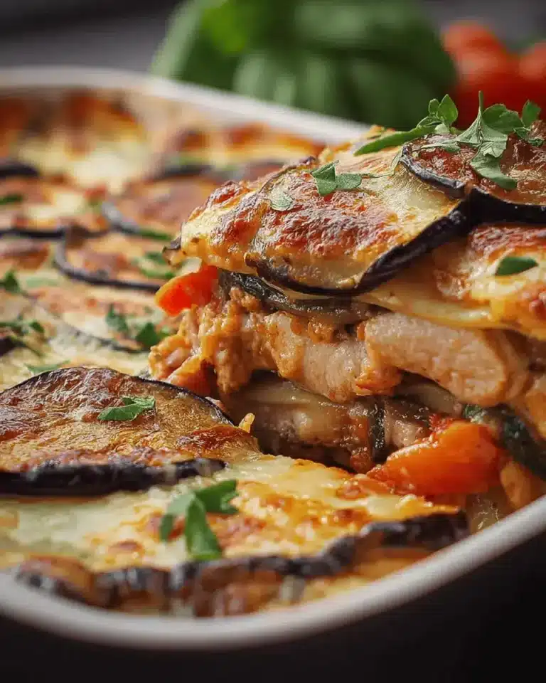 Lasaña de Berenjena y Pollo