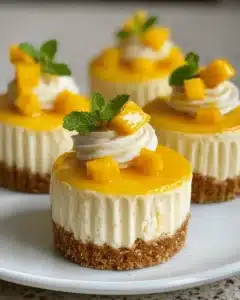 mini cheesecake de mango 2 mini cheesecake de mango
