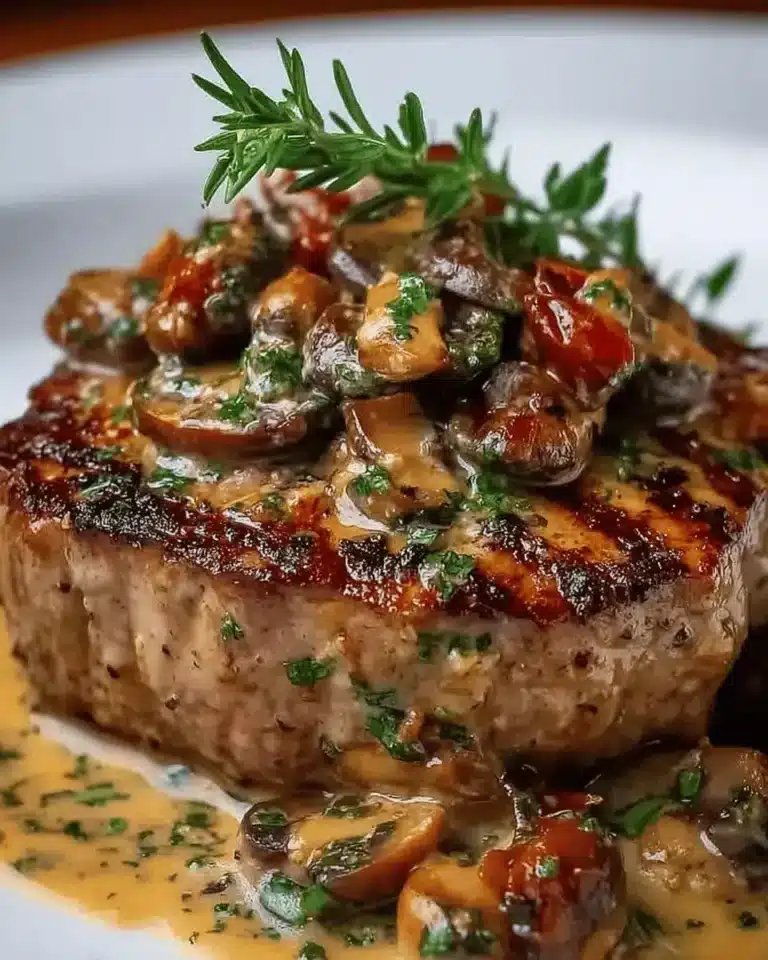 Filete Mignon con Salsa de Nata y Champiñones
