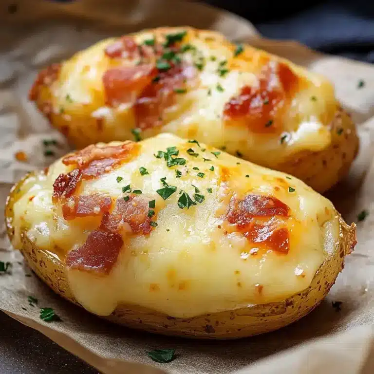 Patatas Asadas Rellenas de Tocino y Queso