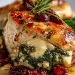 POLLO RELLENO DE ESPINACAS: DELICIOSA CON QUESO Y ARÁNDANOS 9 POLLO