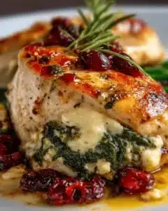 POLLO RELLENO DE ESPINACAS: DELICIOSA CON QUESO Y ARÁNDANOS 2 POLLO