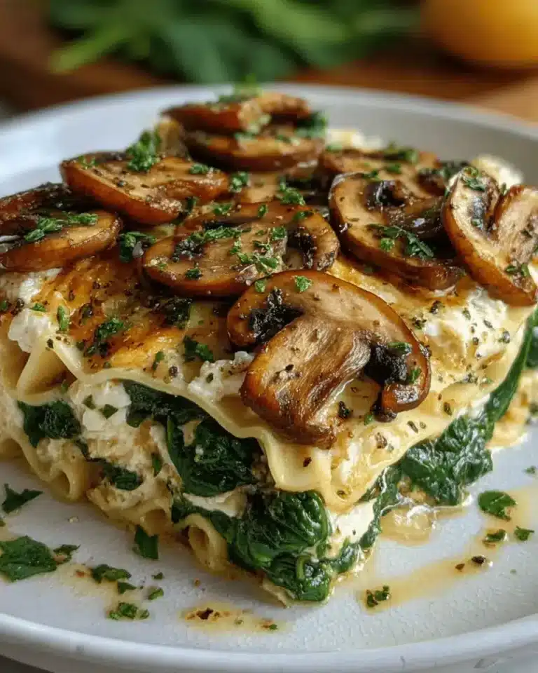 Lasaña Saludable de Champiñones