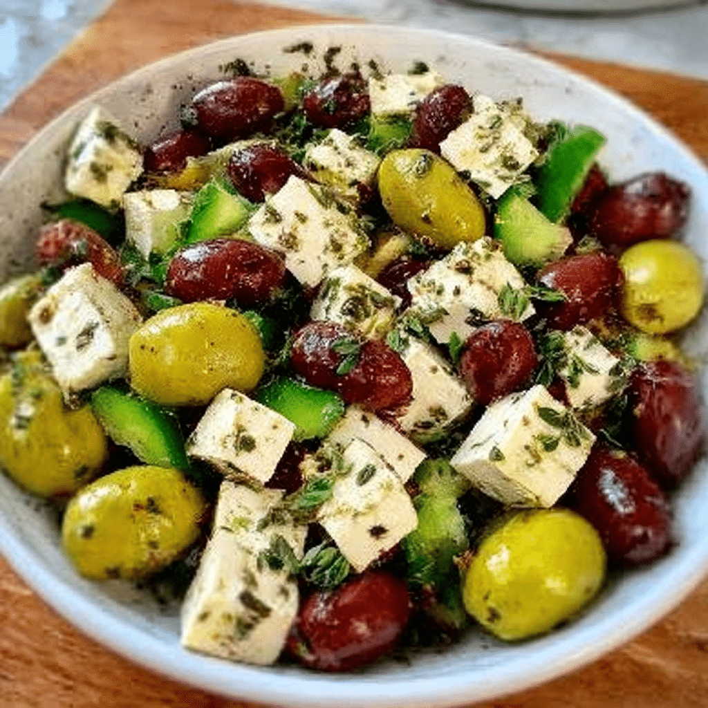 Home 28 Greek Salad with Feta and Olives