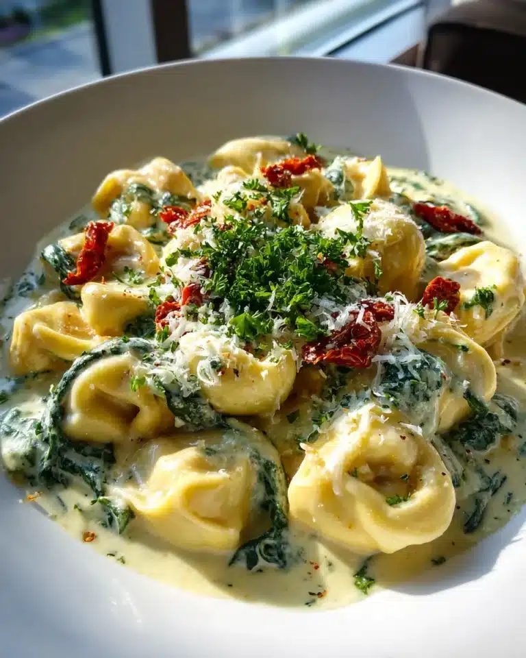 Cremige Tortellini Alfredo aus dem Slow Cooker – Ein Traum!