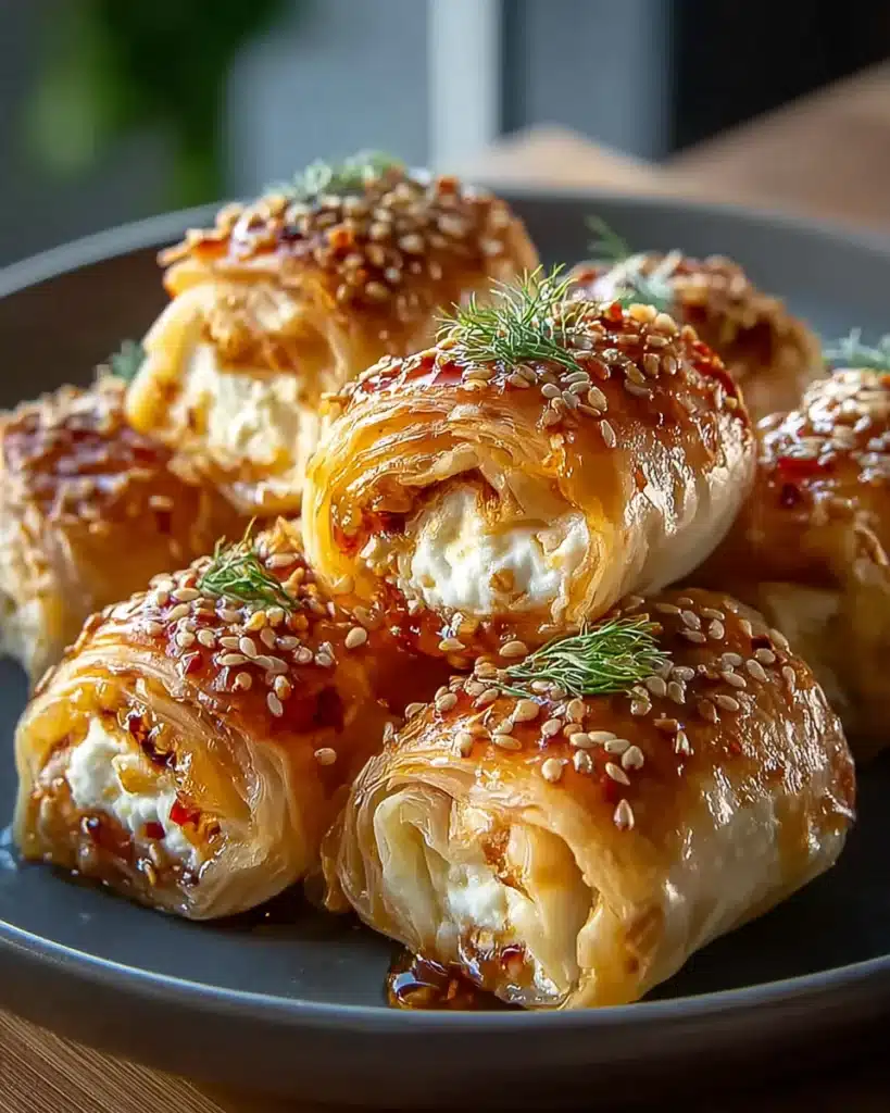 Knusprige Feta Rollen Ofen Chili Honig – Süß-scharfer Hit!