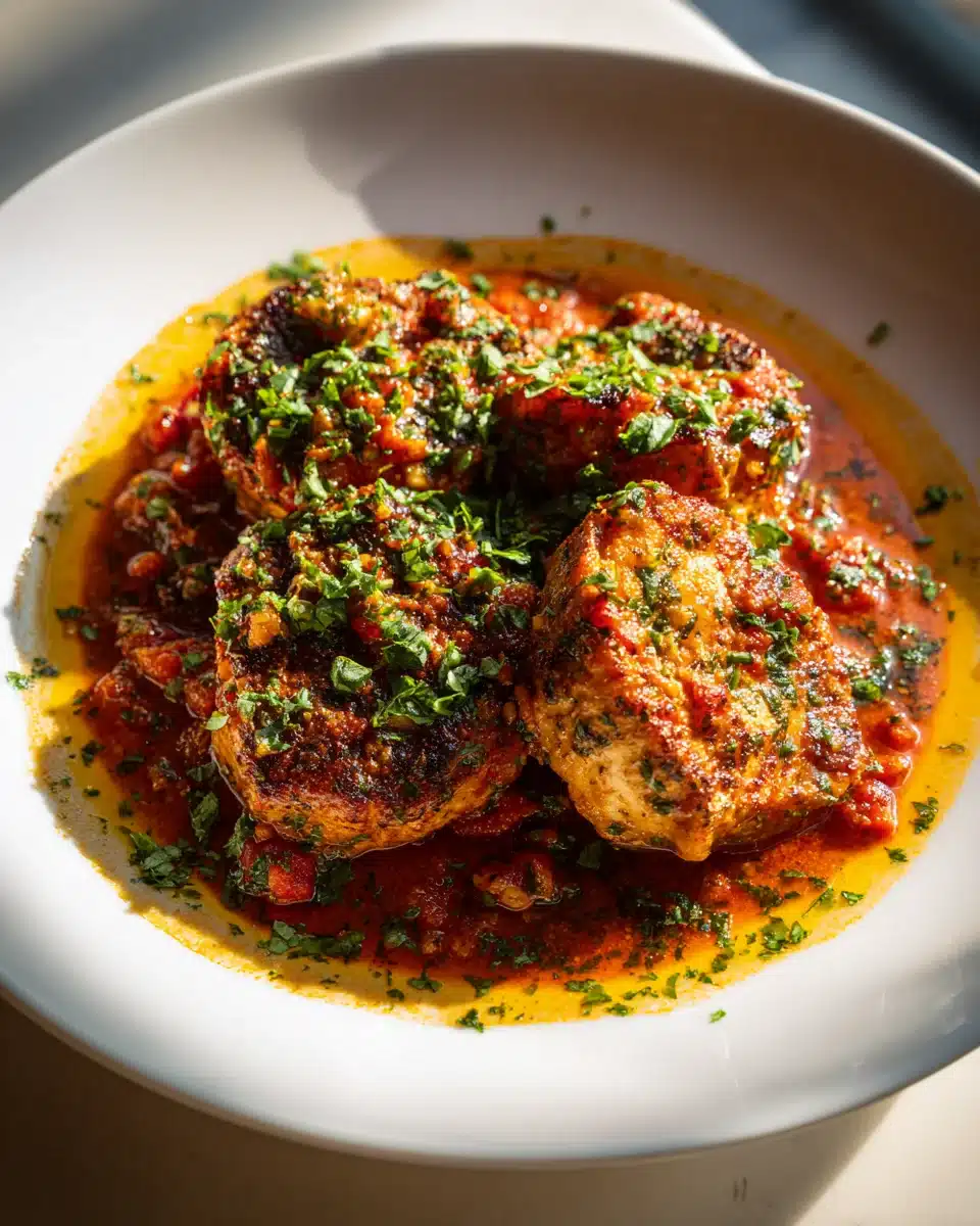 Protein Medaillons Rezept: Tomaten Kräuter Soße – Schnell & Lecker 4 Protein Medaillons Rezept: Tomaten Kräuter Soße – Schnell & Lecker