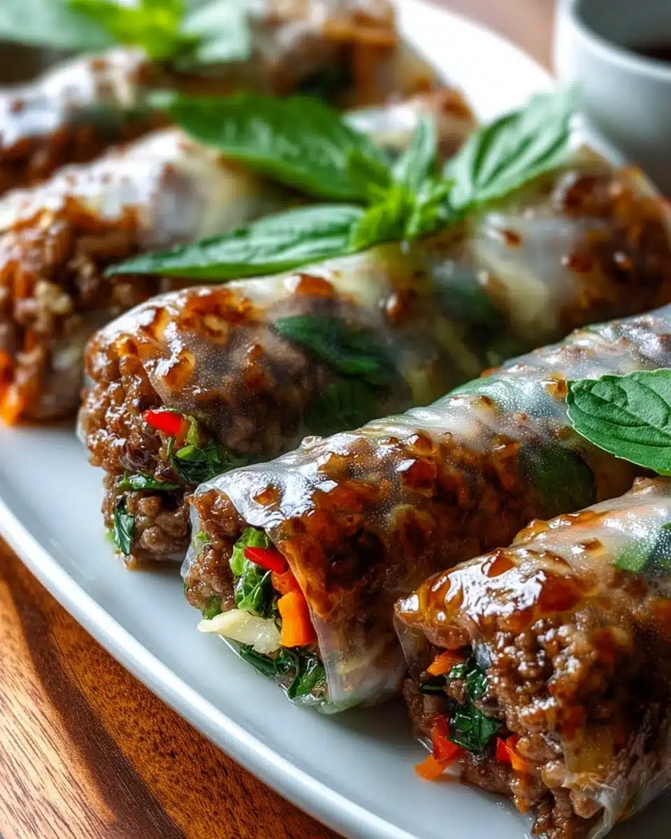 Thai Basil Beef Rolls - Frische Thai-Aromen in jedem Biss 4 Chicken Chimichangas - Knuspriger Tex-Mex Genuss