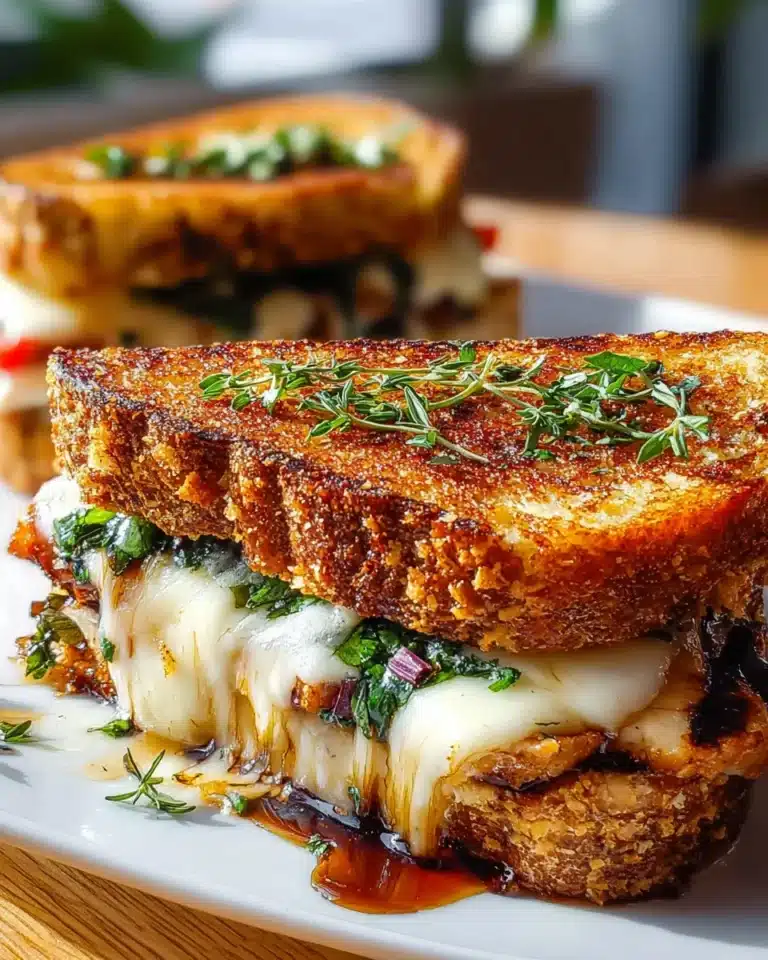 Gegrilltes Balsamico-Vinaigrette Sandwich Melt – Ein Genuss!