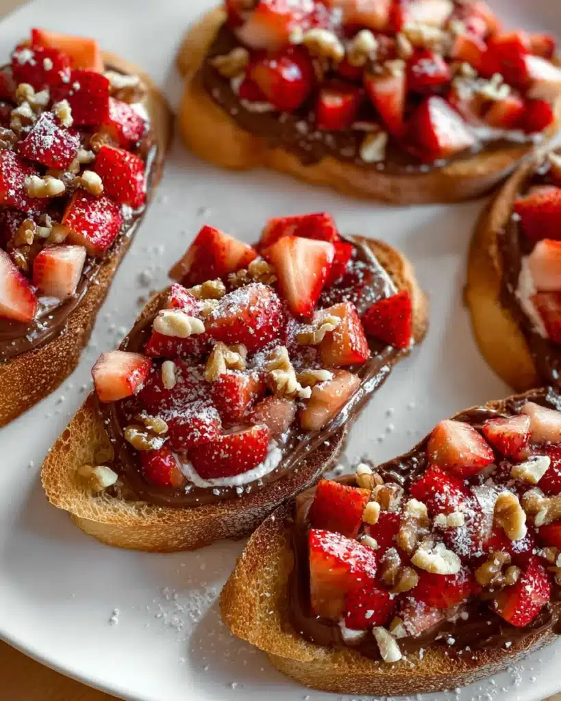 Leckeres Erdbeer-Dessert-Bruschetta Rezept für den Sommer