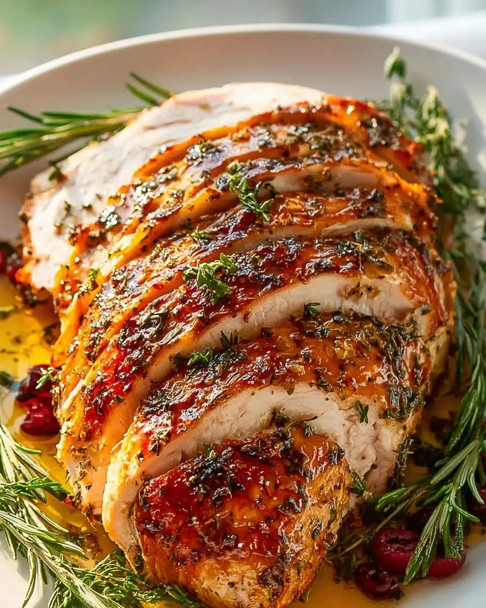 Geröstete Putenbrust mit Knoblauch-Kräuter-Butter Rezept 4 Geröstete Putenbrust mit Knoblauch-Kräuter-Butter Rezept