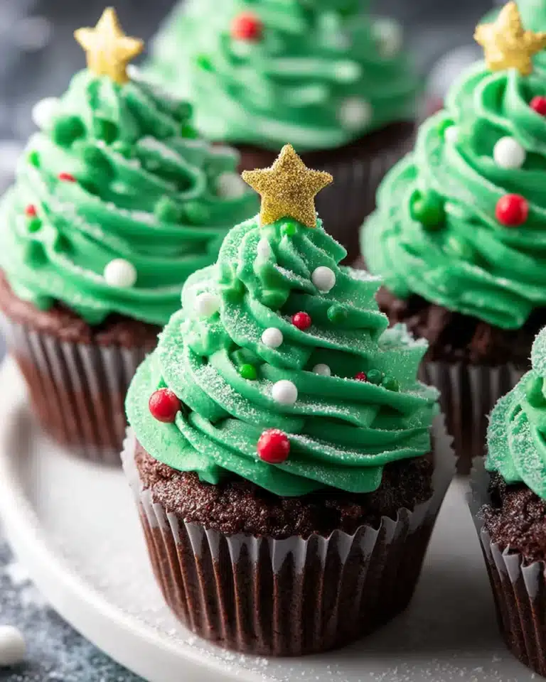 Leckere Christmas Tree Cupcakes für festliche Anlässe!