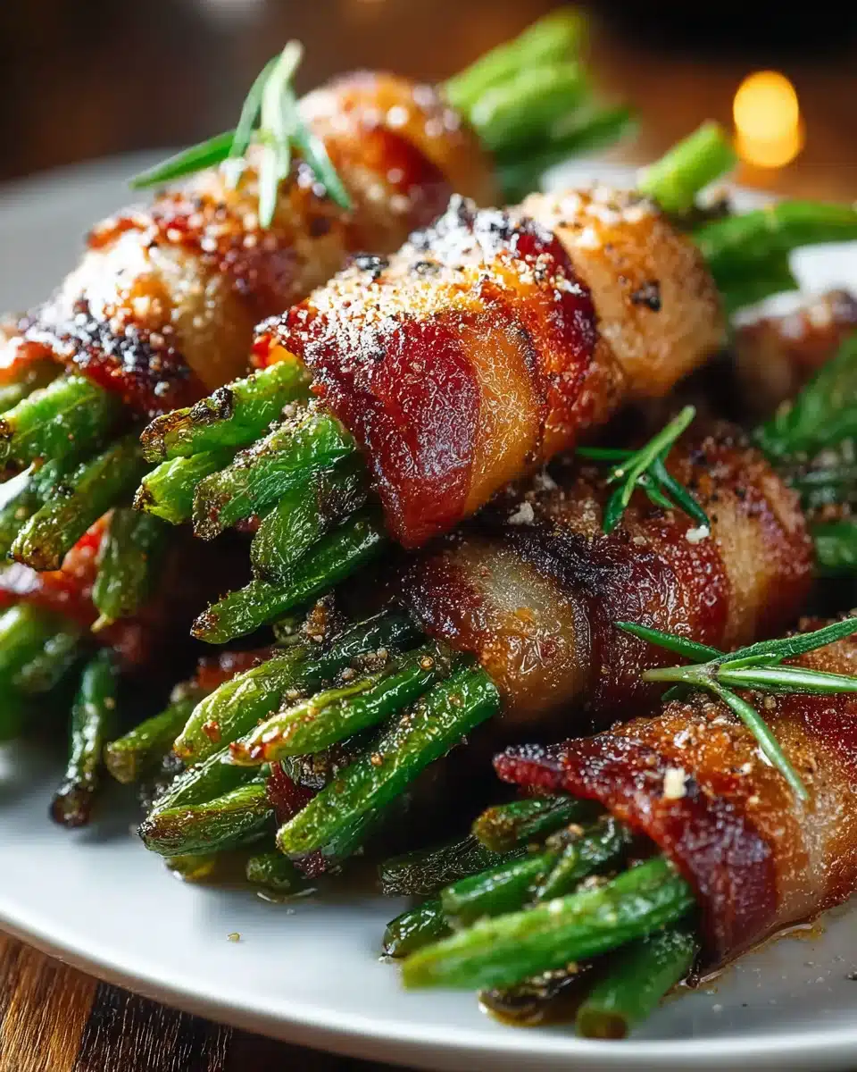 Rindfleisch-Bacon umwickelte grüne Bohnen-Bündel Rezept 4 Rindfleisch-Bacon umwickelte grüne Bohnen-Bündel Rezept