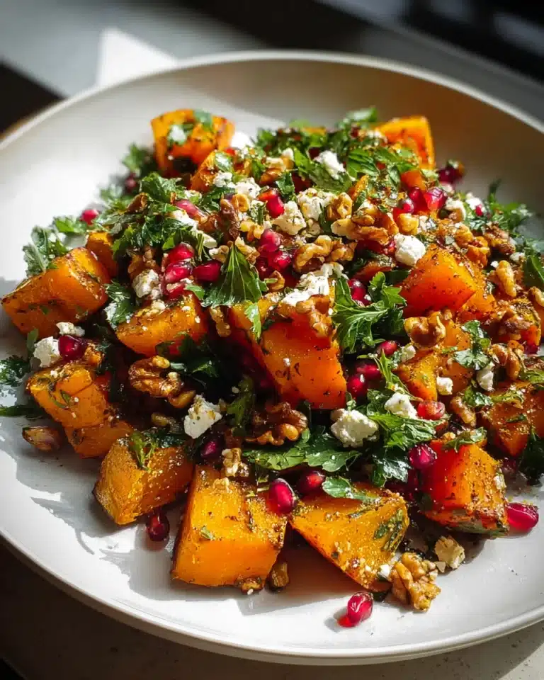 Libanesischer gerösteter Kürbissalat – herzhaft und gesund genießen!