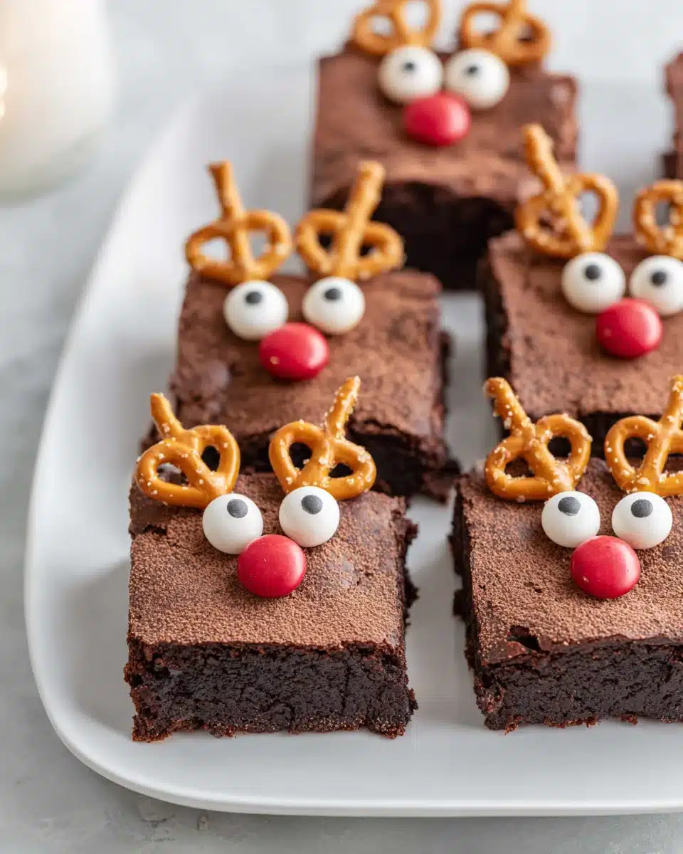 Leckere Rendier Hazelnoot Brownies für festliche Genussmomente