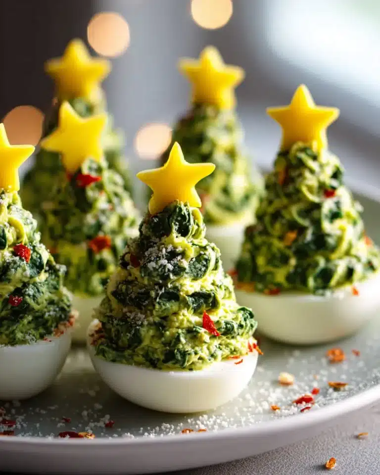 Köstliche Deviled Egg Christmas Trees für festliche Anlässe