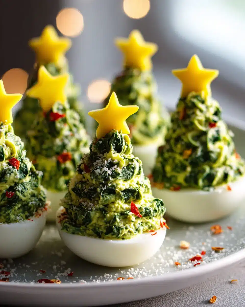 Köstliche Deviled Egg Christmas Trees für festliche Anlässe