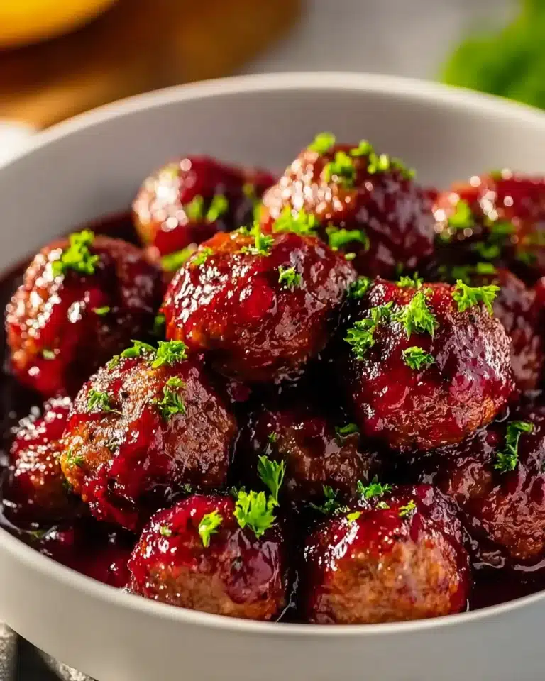Schnelle Weihnachts-Cranberry-Fleischbällchen: Festlicher Genuss