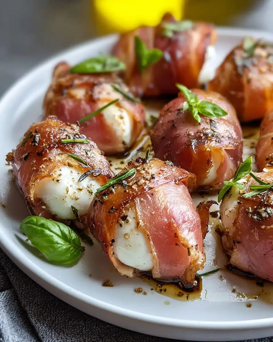 Aromatische Rind Prosciutto Mozzarella Häppchen: Schnell gemacht!
