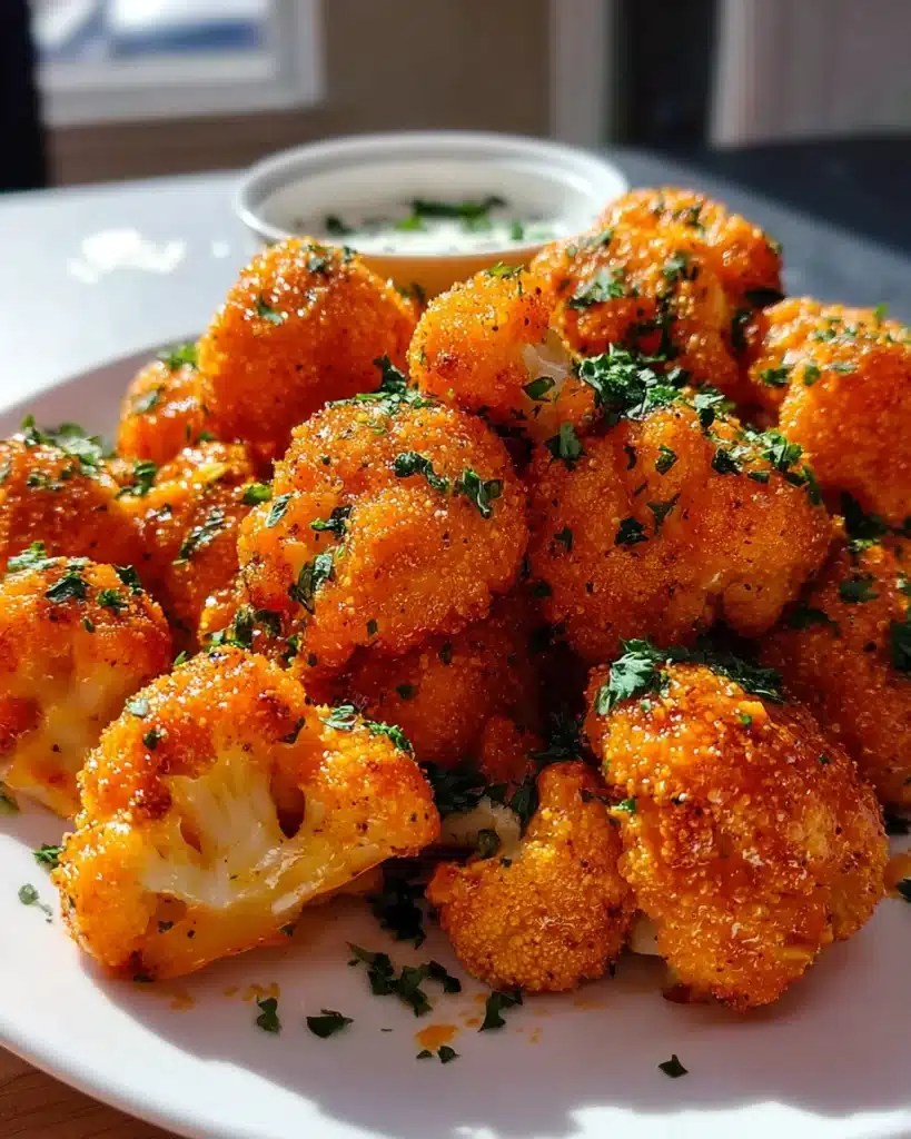 Knusprige Buffalo Blumenkohl-Häppchen – Der vegetarische Hit
