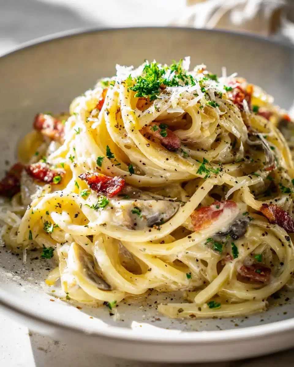 Lauch & Rinderbacon Carbonara Pasta – Cremiger Genuss!