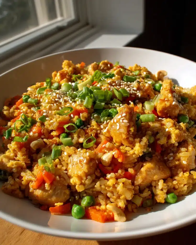 Cashew Hähnchen Fried Rice Pfanne – Einfach & Köstlich