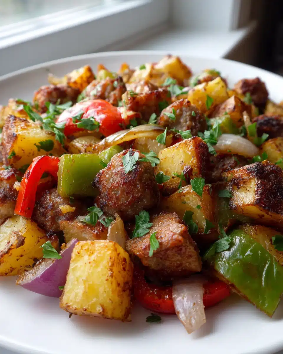 Kartoffel-Rinderwurst Blechfrühstück: Einfach & lecker! 5 Kartoffel-Rinderwurst Blechfrühstück: Einfach & lecker!