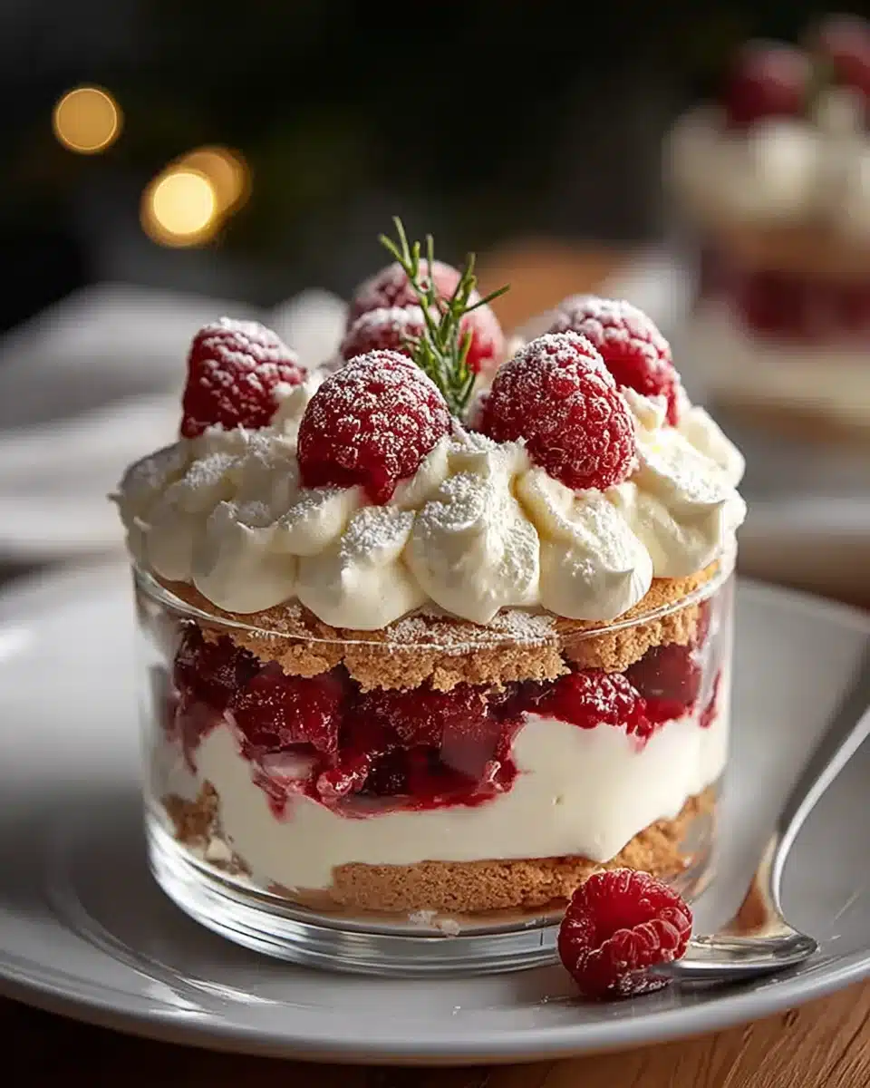 Cremiges Vanillekipferl Dessert mit Himbeeren - No-Bake Genuss! 5 Cremiges Vanillekipferl Dessert mit Himbeeren - No-Bake Genuss!